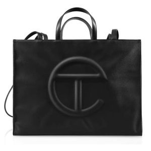 TELFAR LARGE BLACK SHOPPING BAG